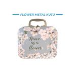 My Style Fl-44 Flower Metal Kutu | Kulplu Saklama Kutusu, Çiçek Desenli Metal Organizer 20,5X17X6,5 Cm