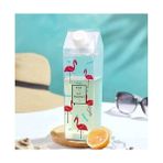 My Style Flamingo 500ML Mika Süt Kutu Tasarımlı Su Kahve Içecek Şişesi Cam Değildir Kahve ve Sunum Bardağı - Şeffaf