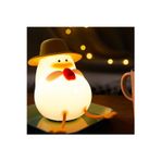 My Style Hd-17 Sevimli Ördek Şapkalı Silikon Led Gece Lambası – Dokunmatik, Usb Şarjlı