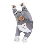 MY toys Uyku Arkadaşım Yumuşak Yatan Peluş Kedi Yastık 70 Cm. (GRİ)