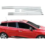 My Tuning Renault Clio 4 Krom Cam Çıtası 2011-2018 8prç + Arka Tampon Çıtası Set - RENAULT CLİO 4 KROM CAM ÇITASI 2011-2018 8PRÇ + BAGAJ ALT ÇITASI SET