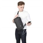 My Valice 1501 Siyah Smart Bag Usbli Çapraz Göğüs Çantası