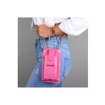 My Valice 1618 Pembe Kadın Deri Çapraz Cüzdan ve Kartlık Bölmeli Telefon Çantası