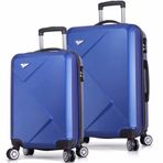 My Valice Diamond ABS MV6820 Unisex Mavi 2'li Valiz Seti