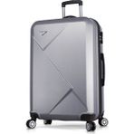 My Valice Diamond Gri Büyük Boy Valiz 76 x 50 x 30 Cm ABS Malzeme Teleskopik Sap ile Güçlü Koruma