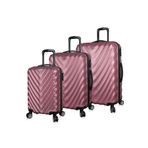 My Valice MV7231 Rose Gold Lotus Abs Kabin Orta Büyük Ve Makyaj Boy 4'lü Travel Valiz Seti