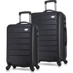 My Valice Ruby İkili Set Siyah ABS Valiz Seti Kabin ve Orta Boy 66 x 44 x 27 cm