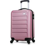 My Valice Ruby Seri Kabin Boy ABS Valiz 57x34x25 cm Darbeye Dayanıklı 360° Döner Tekerlekli Şifreli Kilit - Rose Gold