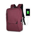 My Valice Smart Bag Active Usb Şarj Girişli Slim Bordo Notebook Sırt Çantası
