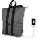 My Valice Smart Bag Elegant Usb Şarj Girişli Füme Laptop Bölmeli Notebook Sırt Çantası