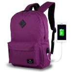 My Valice Smart Bag Specta Usb Şarj Girişli Akıllı Mürdüm Sırt Çantası