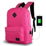 My Valice Smart Bag Specta Usb Şarj Girişli Akıllı Pembe Sırt Çantası