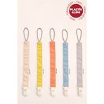 My Vera Bej-Hardal-Tarçın-Indigo-Gri - Plastik Klipsli Emzik Askısı Seti - 5'li Emzik Zinciri Seti