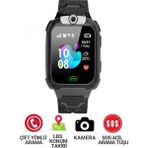 My Watch Q12 Lbs Konumlu Akıllı Çocuk Takip Saati Sim Kartlı Arama, Kameralı, Gizli Dinleme Özellikli - Açık Siyah