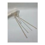 MY WORLD LİFE TREND İNCİ VE İNCİR DETAYLI ZİRKON TAŞLI KELEBEK MODEL 6 CM KADIN METAL MANDAL TOKA