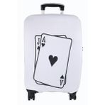 (My#89 Black Jack) VALİZ İÇİN KILIF (Beyaz)