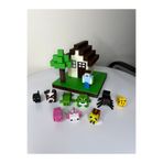 MYA 3D TASARIM ATÖLYESİ 3D MineCraft Ev Ağaç Steve ve Hayvanları Diorama Seti Hediyelik Oyuncak