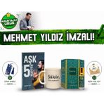 MYBEDESTEN Aşk 5 Vakittir Imzalı Kitap Şükür Kupa Bardak Dalal Esans Manevi Okuma Hediye Seti - Seç - Yeşil