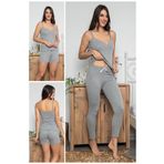 MyBen 75009 Gri Kadın Pijama Takımı