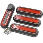 myBESTscooter - Xiaomi 1S Essential Pro2 Elektrik Scooter İçin Yan Tekerlek Kapak Seti Yansıtıcılı (Kırmızı Yansıtıcı)