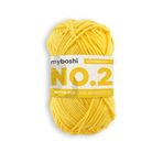 myboshi No.2 tığ işi için pamuk, bebek yünü, örgü için vegan yün, 60 derecede yıkanabilir, bebek ve Amigurumi için, 50 g, L 100 m sarı (karahindiba) 1 yumak
