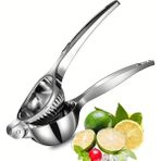 Mybru Paslanmaz Çelik Kaplama Limon Sıkacağı Büyük Boy 20 x 7 x 4 cm Metalik Gri Renkli - 0,21 L