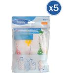 Mycey 10 Adet 5'li Paket Tek Kullanımlık Bebe Önlüğü Beyaz Renk 6 Ay+ İçin Pratik Kullanım - 6 - 24 Ay