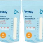 Mycey Tekli 2x25'li Paket Anne Sütü Süt Saklama Poşeti
