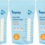 Mycey Tekli 3x25'li Paket Anne Sütü Süt Saklama Poşeti