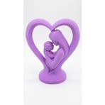MYCRAFT3D 2'li Anneler Günü Hediyesi Kalp İçinde Anne Bebek Figürlü Biblo - Dekoratif Heykel 12cm