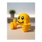 MYCRAFT3D Emoji Tasarımlı Çift El Telefon Standı & Masaüstü Tutucu Sarı
