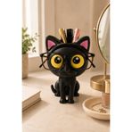 MYCRAFT3D Kedi Figürlü Gözlük Standı Gözlüklük Kalemlik Makyaj Fırçası Ruj Organizer Masaüstü Dekoratif Ofis Düzenleyici
