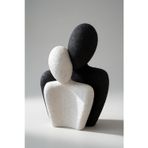 MYCRAFT3D Modern Soyut Çift Biblo Dekoratif Heykel Minimal Aşk Figürü Ev Ofis Masa Süsü 9x13