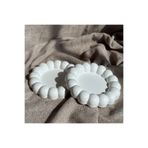 MYELFA Bubble Dekoratif Beton Tabak/Takı Tabağı/Bardak Altlığı/Organizer/Sunumluk/Vazo Ve Saksı Altlığı 2Li