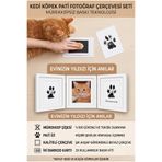 Myend Mürekkepsiz Pati İzi Anı Seti - Kedi Köpek İçin Hatıra Fotoğraf Çerçevesi Ve Baskı Kiti