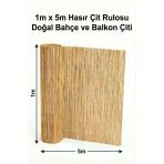 Myfamily 1X5 Metre Doğal Hasır Çit - Bahçe, Balkon Kamış Paravan Ve Dekoratif Gölgelik