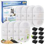 MyfatBOSS Cat Su Çeşmesi Filtresi, 8'li Paket Kedi Çeşmesi Filtresi Değiştirme ve 8'li Paket Sünger Filtre Petlibro Kapsül ile Uyumlu 77 oz/2,1 L Ultra Sessiz Pet Su Çeşmesi
