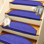 Myfloor Lacivert Kendinden Yapışkanlı Merdiven Basamak Paspası/Halısı