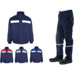 Myform Kışlık Iş Takımı Çok Cepli Iç Yapısı Polarlı Reflektörlü Iş Montu ve 7/7 Iş Pantolonu Lacivert Renk Yüzde Yüz Pamuk 3117-2958 - 2XL