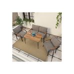 Mygusi Hayal Balkon, Bahçe, Cafe, Metal Kanepe Koltuk Takımı , Bahçe Mobilyası, 60x90 Masalı - 211 Capucino