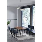 Mygusi Hayat 70 x 110 cm Sabit Amalfi Mutfak Masası, Mutfak Masası Takımı, Yemek Masası, 4 Lacivert Sandalye