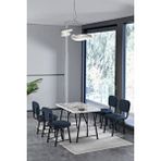 Mygusi Hayat 70 X 110 Cm Sabit Efes Mutfak Masası, Mutfak Masası Takımı, Yemek Masası, 4 Lacivert Sandalye