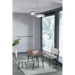 Mygusi Hayat 70x110 Amalfi Mutfak Masası, Mutfak Masası Takımı, Yemek Masası, 2 Benchli - Açık Gri