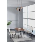 Mygusi Hayat 70x110 Amalfi Mutfak Masası, Mutfak Masası Takımı, Yemek Masası, 2 Benchli - Krem