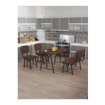 Mygusi Hayat 70x110 Amalfi, Mutfak Masası Takımı, Yemek Masası, 2 Sandalye 1 Bench - Kahverengi