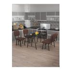 Mygusi Hayat 70x110 Bendir, Mutfak Masası Takımı, Yemek Masası, 2 Sandalye 1 Bench - Kahverengi