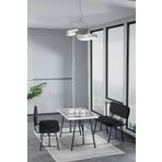 Mygusi Hayat 70x110 Efes Mutfak Masası, Mutfak Masası Takımı, Yemek Masası, 2 Benchli - Siyah