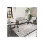 Mygusi Modern Balkon, Bahçe, Cafe, Metal Kanepe Koltuk Takımı , Bahçe Mobilyası, 211 - Açık Gri