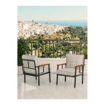 Mygusi Modern Balkon, Bahçe, Cafe, Metal Koltuk, Kanepe Tekli - Krem