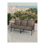 Mygusi Modern Balkon, Bahçe, Cafe, Metal Koltuk, Kanepe Üçlü - Cappucino